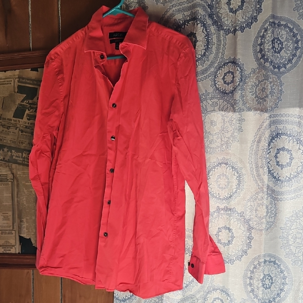 Apt. 9 Men's Vibrant Red Dress Shirt